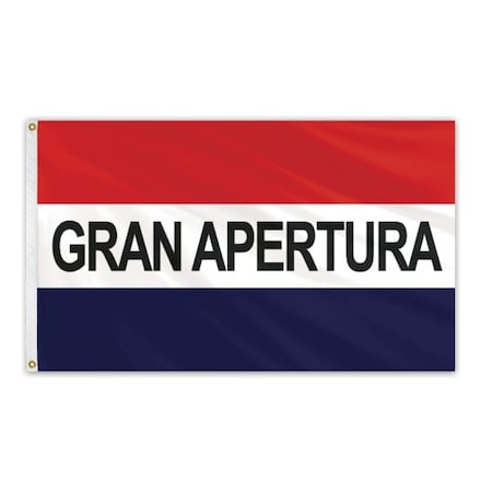 Global Flags Unlimited Gran Apertura Message Flag 3'x5' Standard Flag 204592